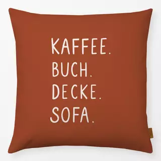 Kissen Kaffee Buch Decke Sofa Braun