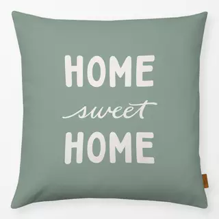 Kissen Home Sweet Home Salbeigrün