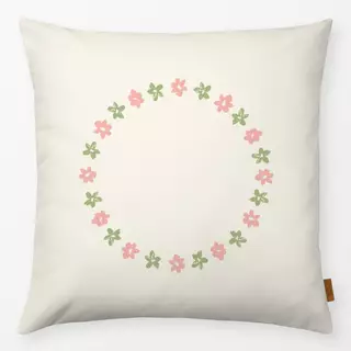 Kissen Blumenkranz rosa grün