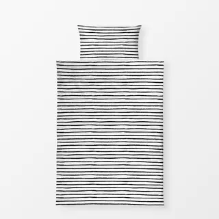 Bettwäsche Stripes Streifen schwarzweiss