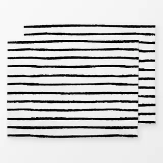 Tischset Stripes Streifen schwarzweiss