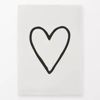 Geschirrtücher Herz charcoal beige