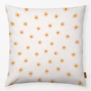 Kissen Sonne Muster Punkte gelb beige