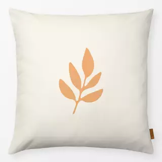 Kissen Zweig Wendekissen beige gelb