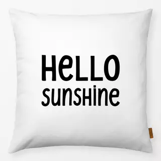 Kissen Hello Sunshine schwarzweiß