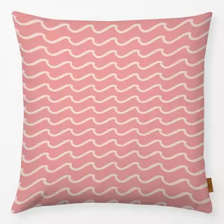 Kissen Wellen Muster rosa koralle