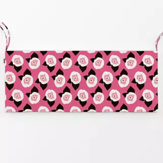 Bankauflage Abstract Tulips pink black