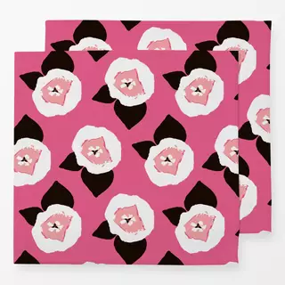 Servietten Abstract Tulips pink black