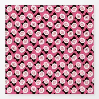 Tischdecke Abstract Tulips pink black