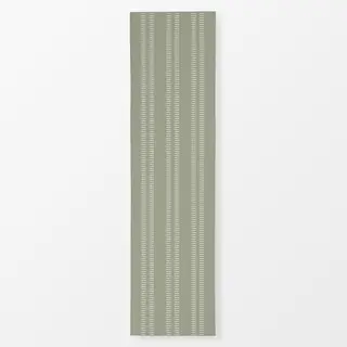 Tischläufer Beige auf Sage Grün