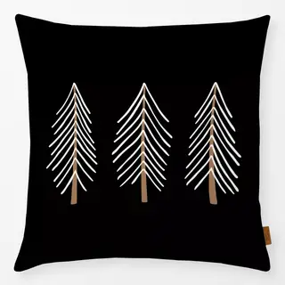 Kissen Winter Forest Black