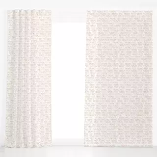 Dekovorhang Frohes Fest braun beige