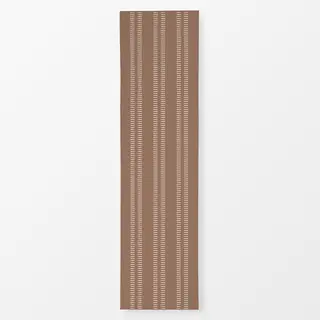 Tischläufer Beige auf Boho Braun