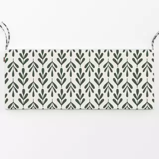 Bankauflage Winter Floral dark green beige