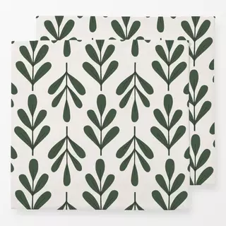 Servietten Winter Floral dark green beige