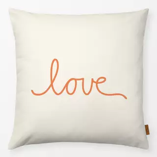 Kissen Love Wendekissen beige rot