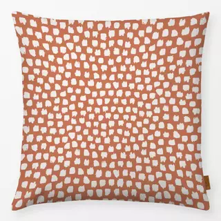 Kissen Farbtupfer beige rostbraun