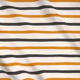 Meterware Stripes beige orange anthrazit