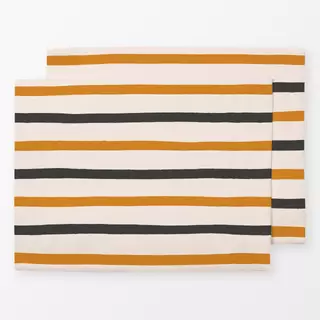 Tischset Stripes beige orange anthrazit
