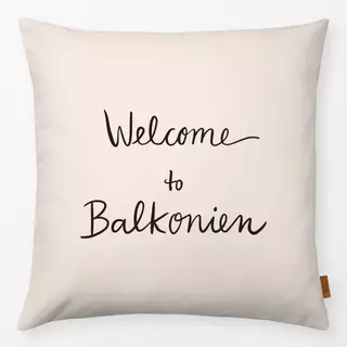 Kissen Welcome To Balkonien typo