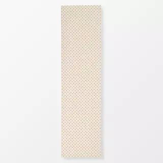 Tischläufer Herzen Muster beige gelb