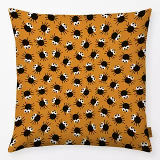 Kissen Spooky Spiders gelb