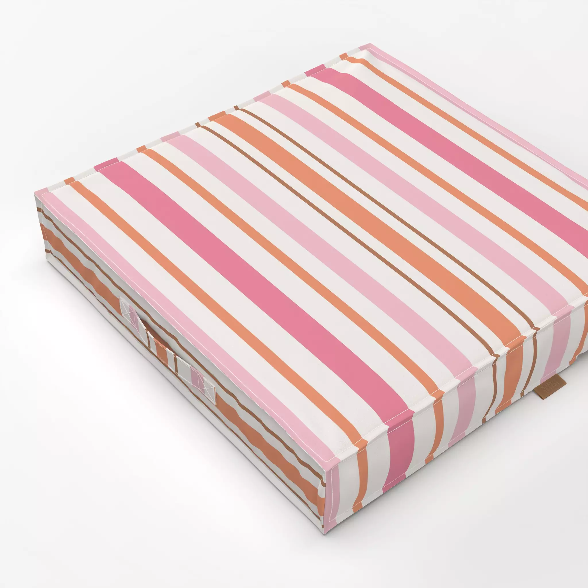 Bodenkissen Beach Towel pink vibes - Symbole & Muster - von „Kathrin Woo"; Streifen, modern, Sommer, stripes, gestreift, Str...