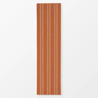 Tischläufer Beige auf Rostbraun