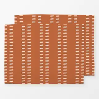 Tischset Beige auf Rostbraun