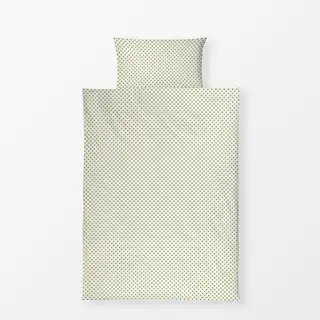Bettwäsche Punkte Polkadot Grün Beige