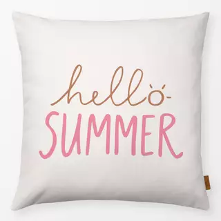 Kissen Hello Summer braun pink