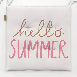 Sitzkissen Hello Summer braun pink