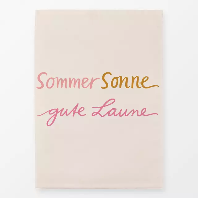 Geschirrtücher Sommer Sonne gute Laune typo von Kathrin Woo