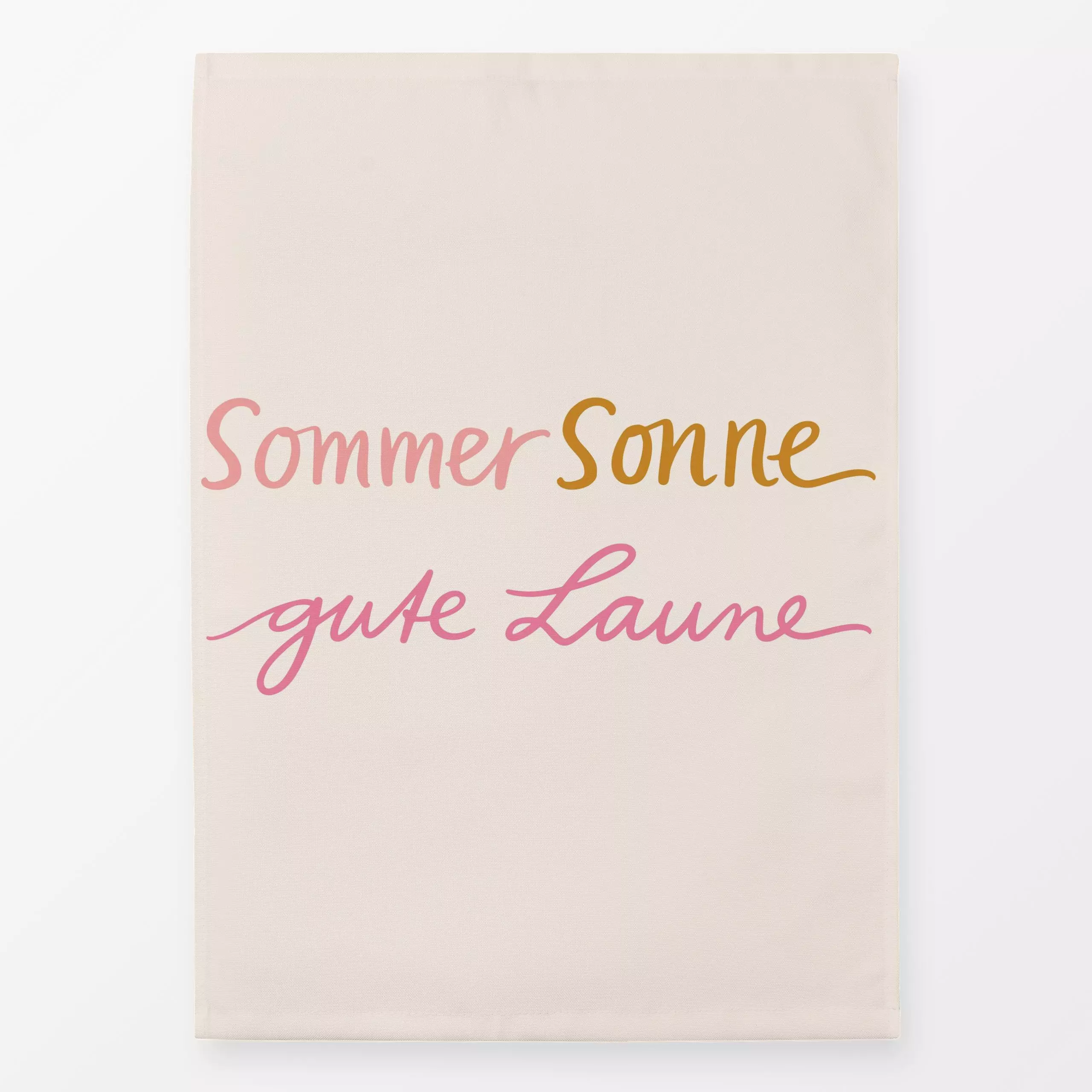 Geschirrtücher Sommer Sonne gute Laune typo von Kathrin Woo