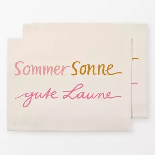 Tischset Sommer Sonne gute Laune typo