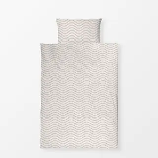 Bettwäsche Braun auf Beige