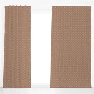 Dekovorhang Beige auf Braun