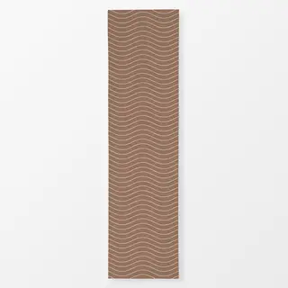 Tischläufer Beige auf Braun