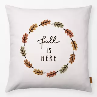 Kissen Fall Is Here Typo Kranz Herbst