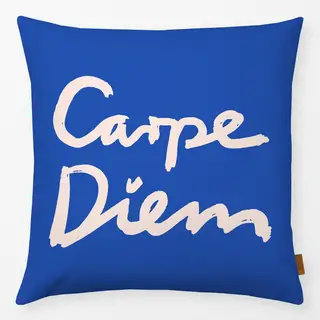 Kissen Carpe Diem Blau Wendekissen