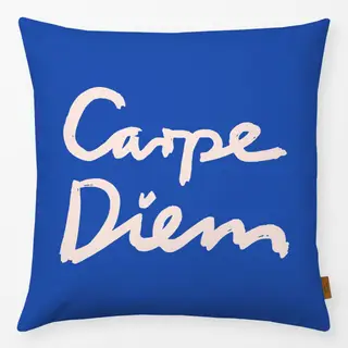 Kissen Carpe Diem Blau Wendekissen