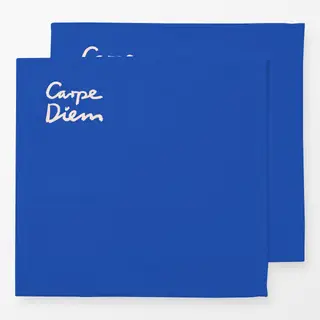 Servietten Carpe Diem Blau Wendekissen