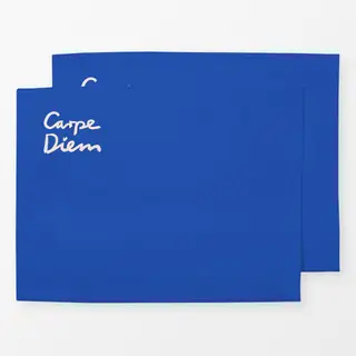 Tischset Carpe Diem Blau Wendekissen