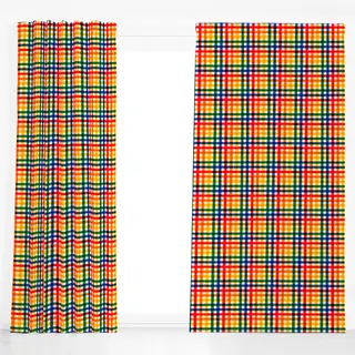 Dekovorhang Plaid Bunt Multicolor