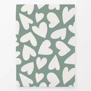 Geschirrtücher Hearts sage green