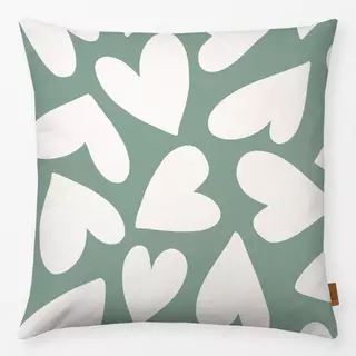 Kissen Hearts sage green