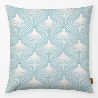Kissen Graphic Bird hellblau