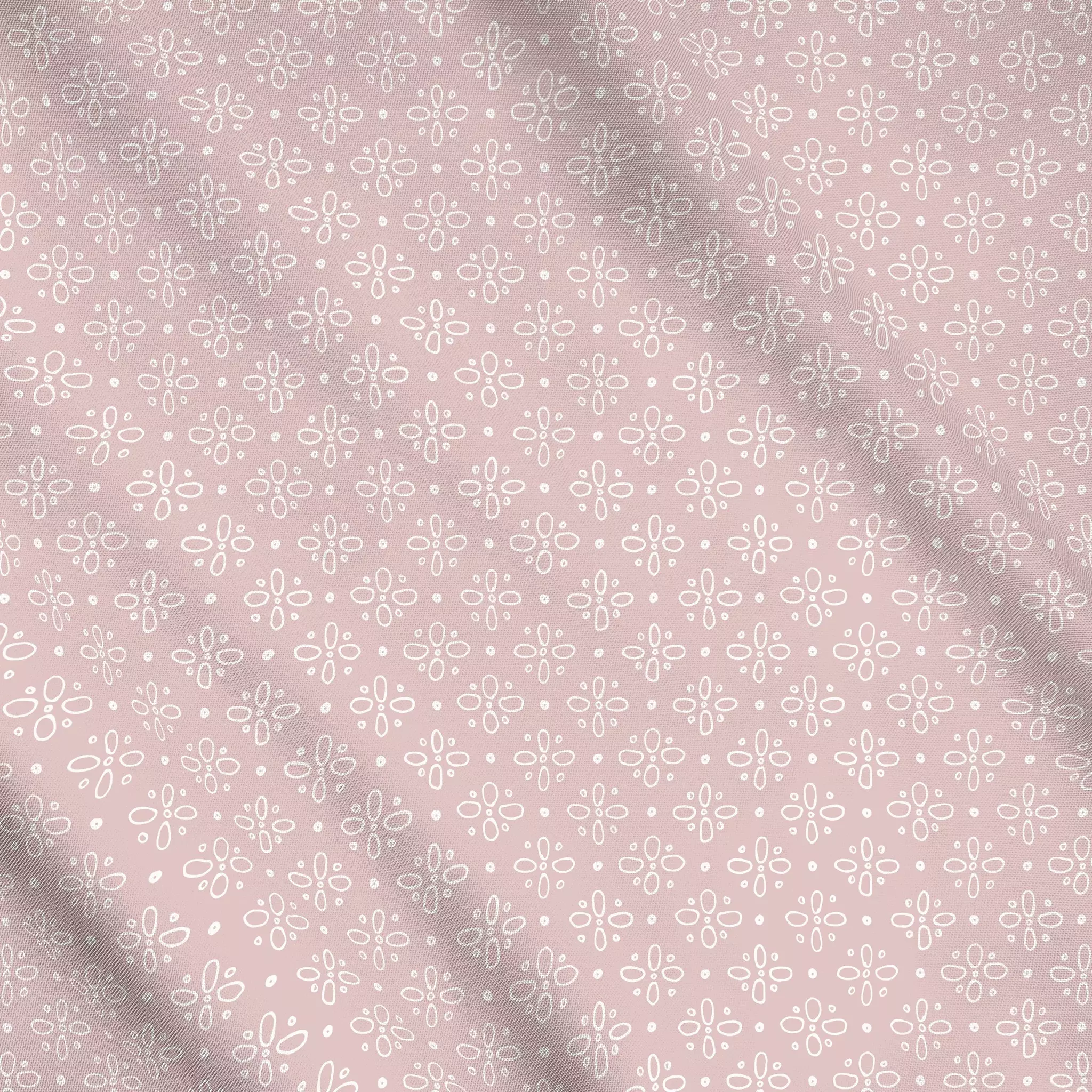 Meterware Geo Blume rosa - Symbole & Muster - von „Kathrin Woo"; Muster, Linien, Punkte, kleingemustert, Geometrisch, landha...
