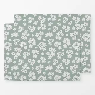Tischset Cute Blossoms naturals sage