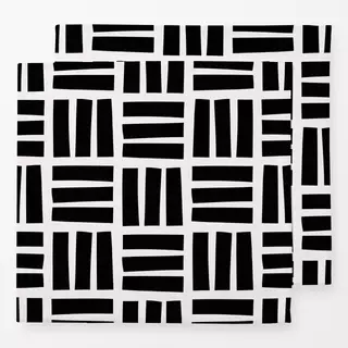 Servietten Color Blocks black white